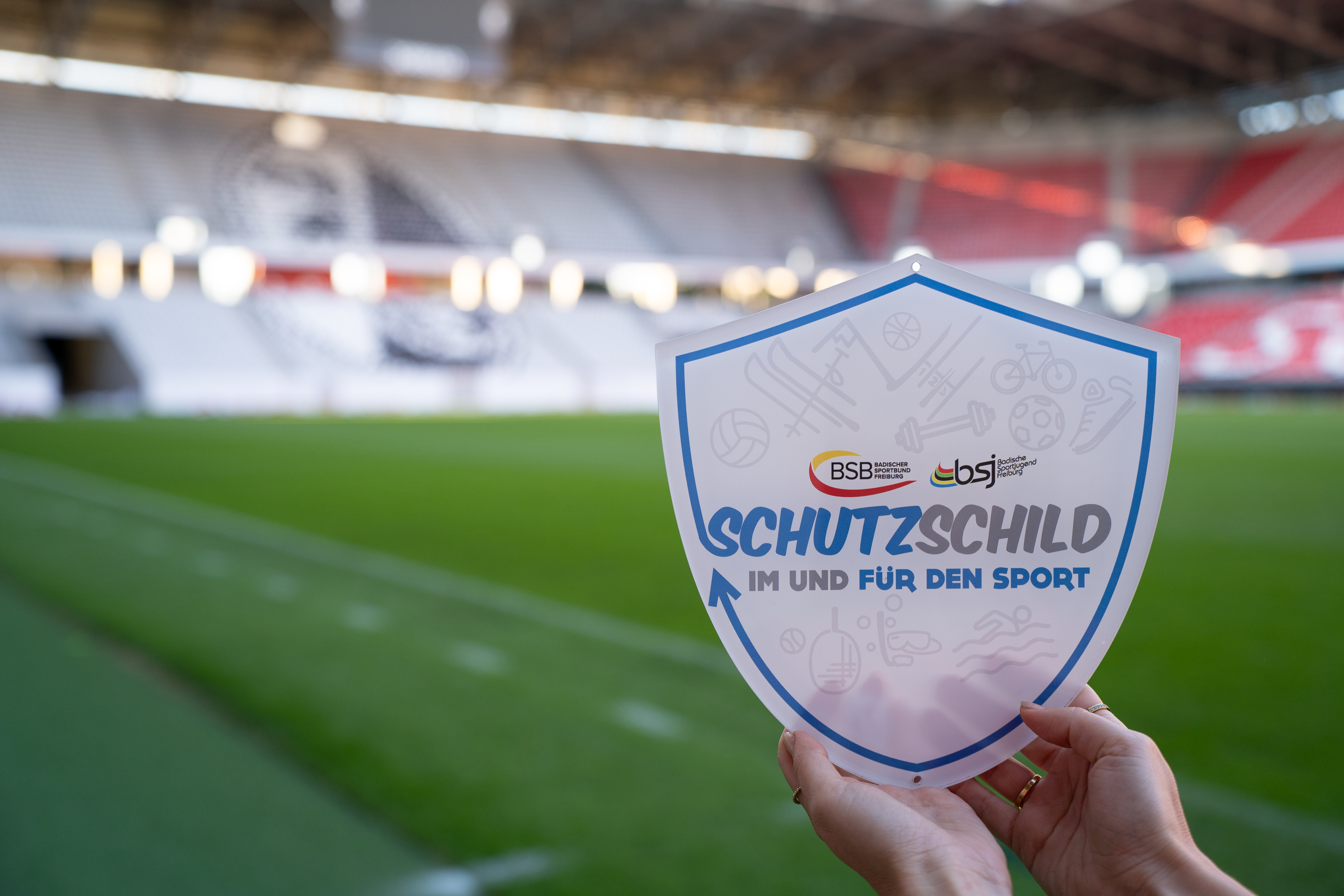 Schutzschild-Plakette