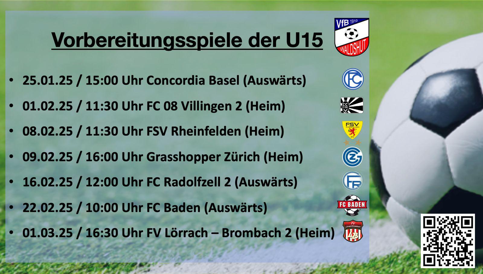 Testspiele der U15