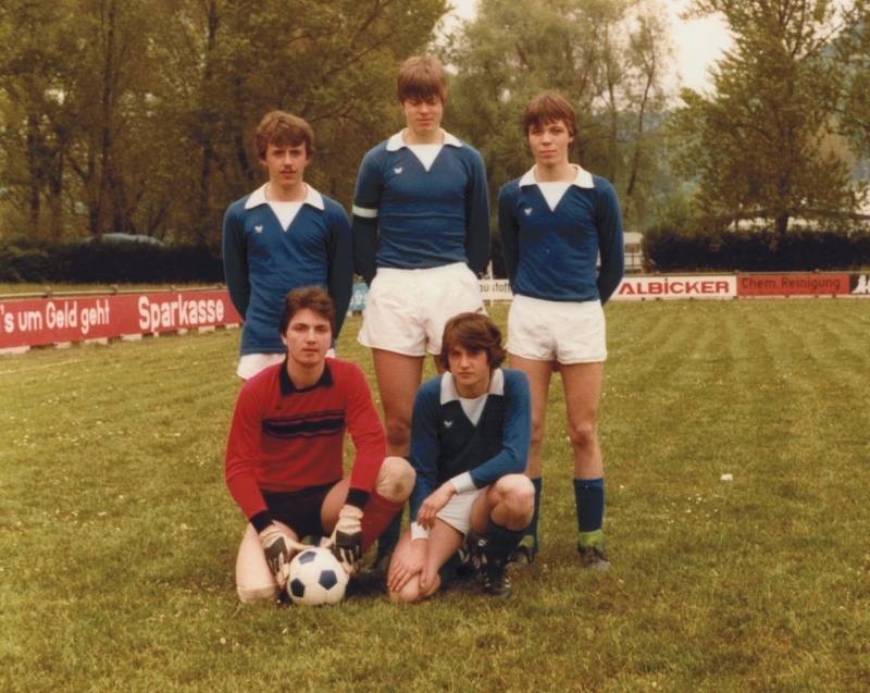 Wolfgang Ertel, Martin Ruppelt, Dietmar Knape, Torwart Michael Kaiser und Achim Fischer
