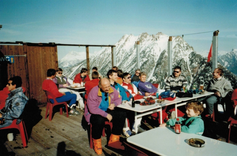 Am Sonntag bei bestem Wetter
in Champex-Lac.

